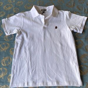 A Bathing Ape White Polo T-Shirt - Boy’s Medium